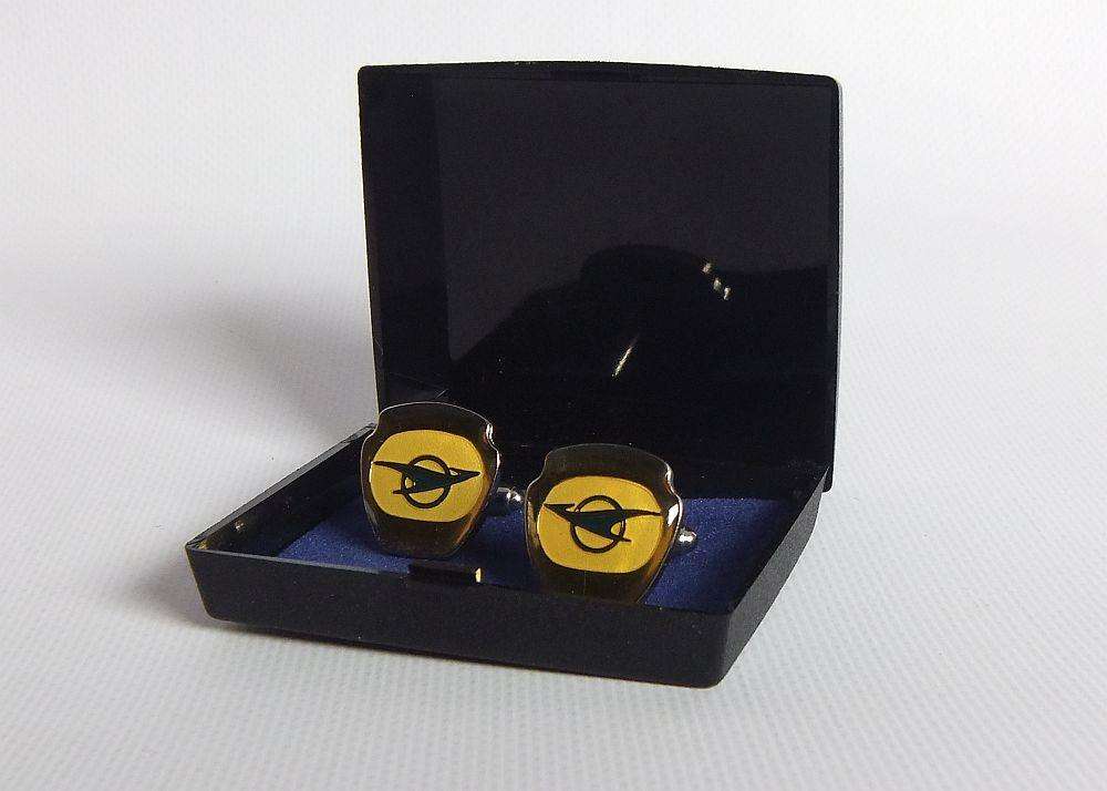 A pair of vintage South African Railways cufflinks in original box