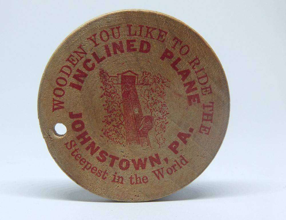 American wooden nickel token -