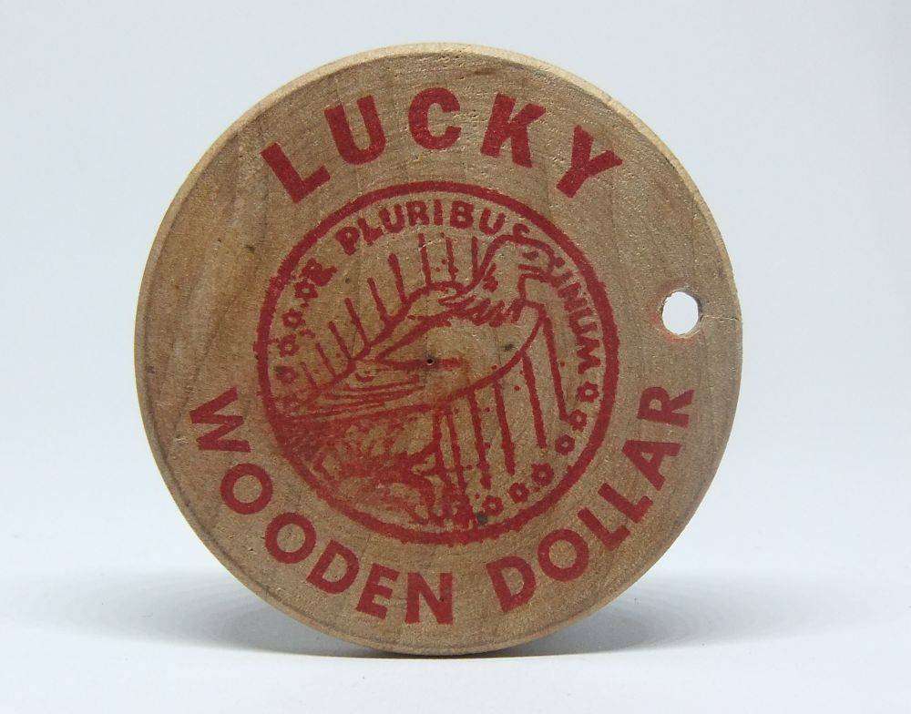 American wooden nickel token -