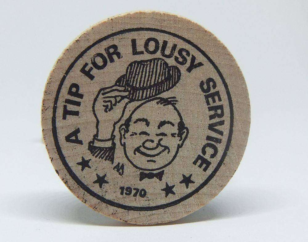 American wooden nickel token -