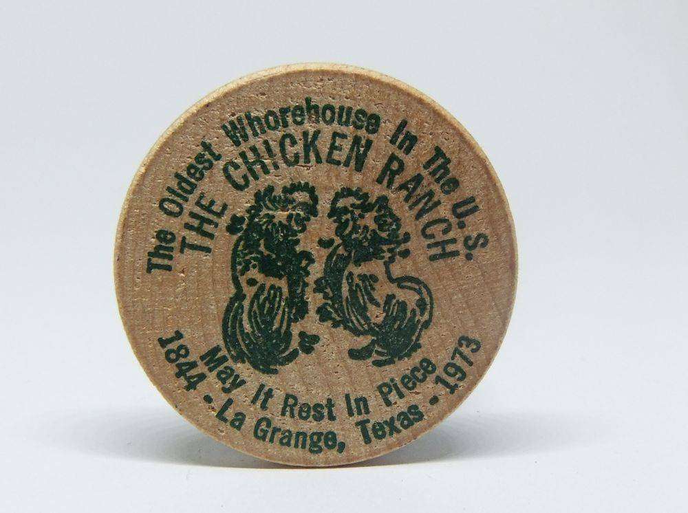 American wooden nickel token -