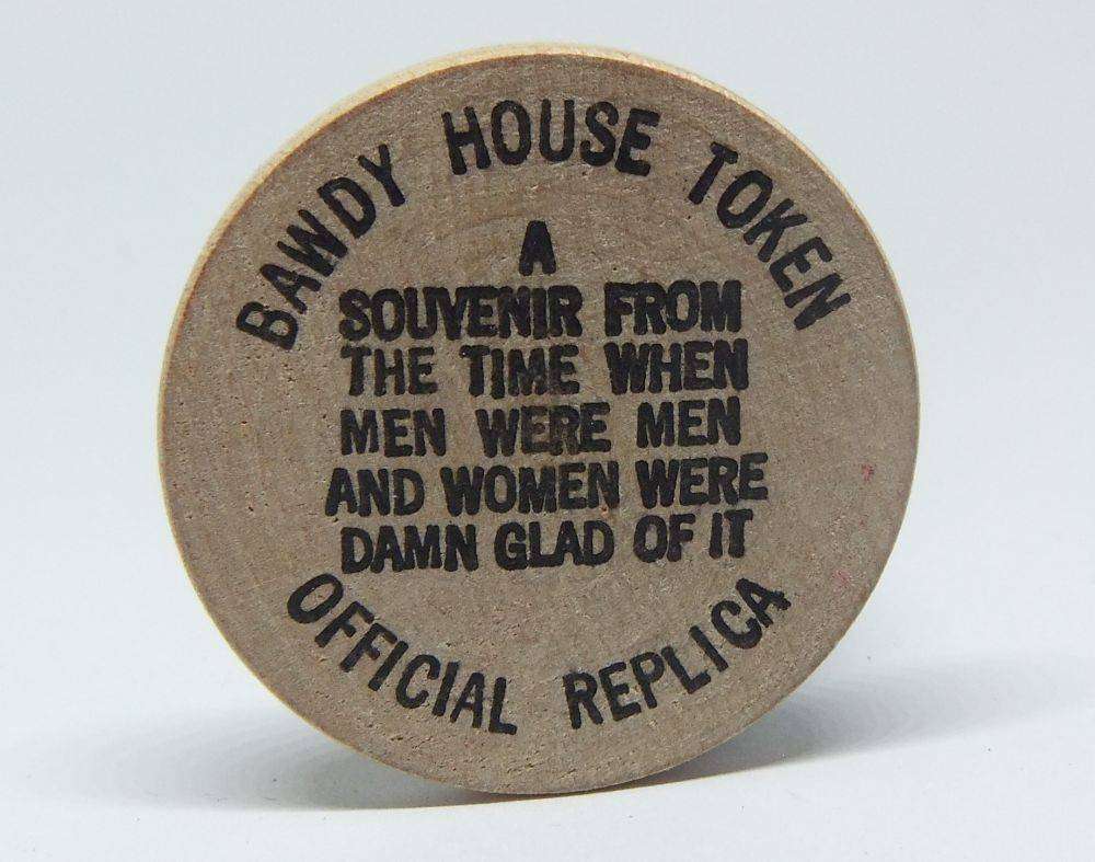 American wooden nickel token -