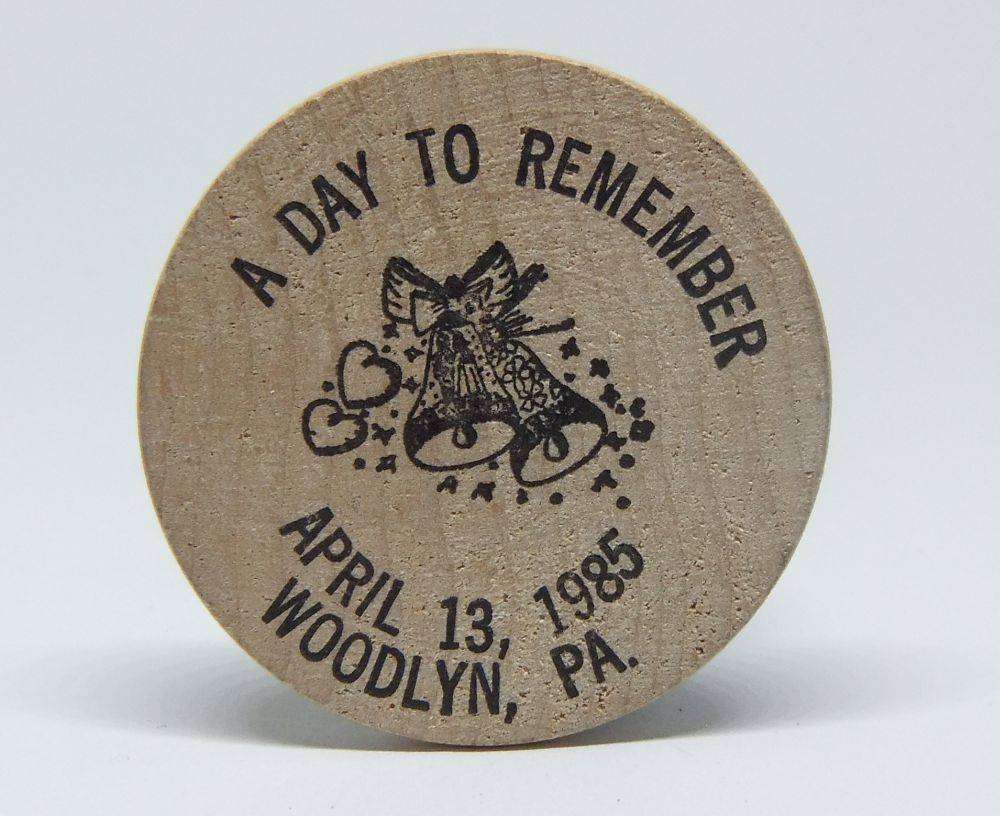American wooden nickel token -