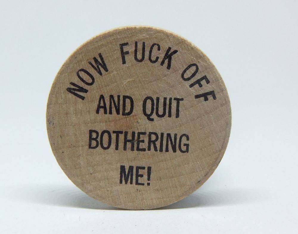 American wooden nickel token -