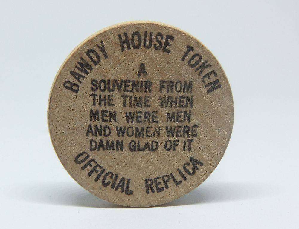 American wooden nickel token -