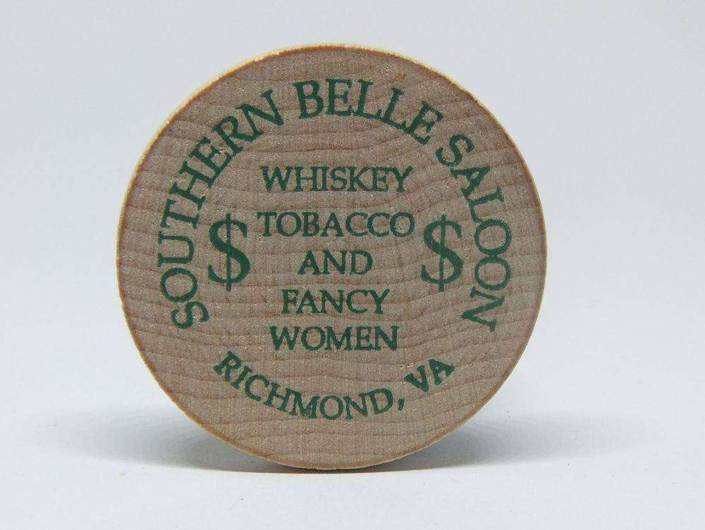 American wooden nickel token -