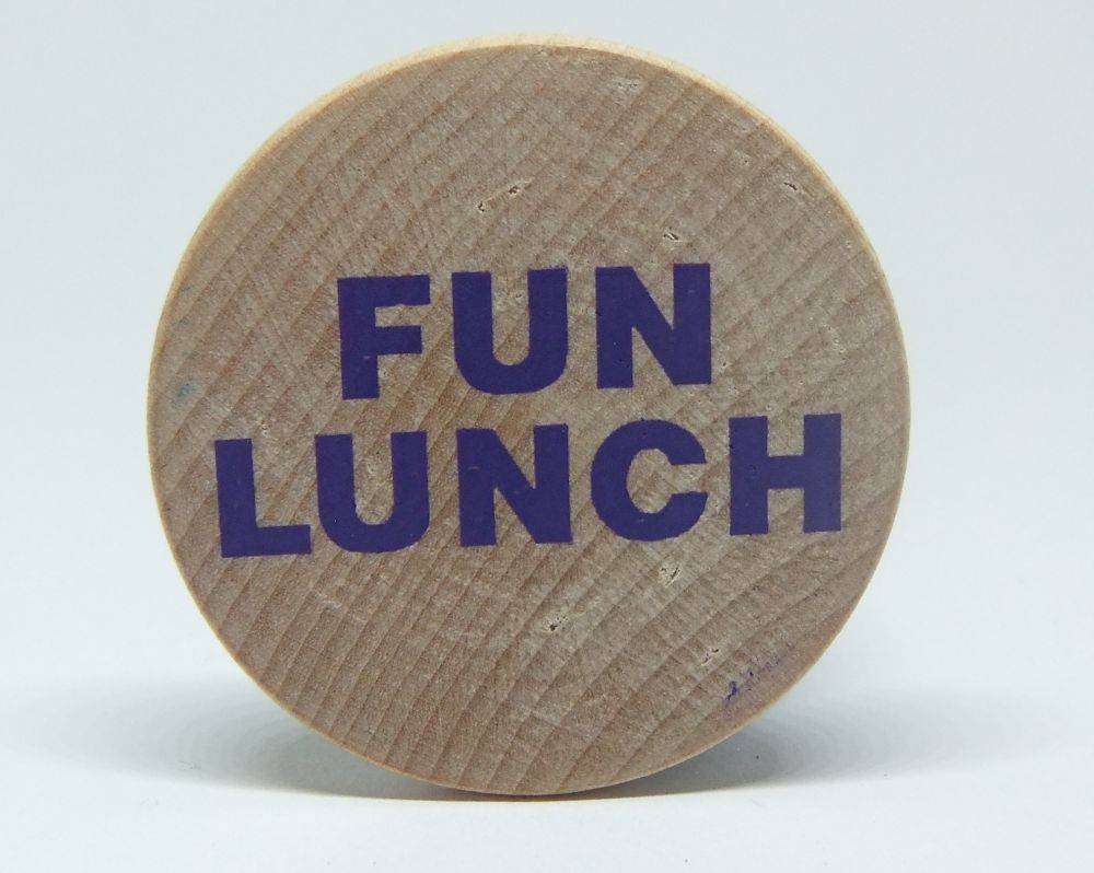 American wooden nickel token -