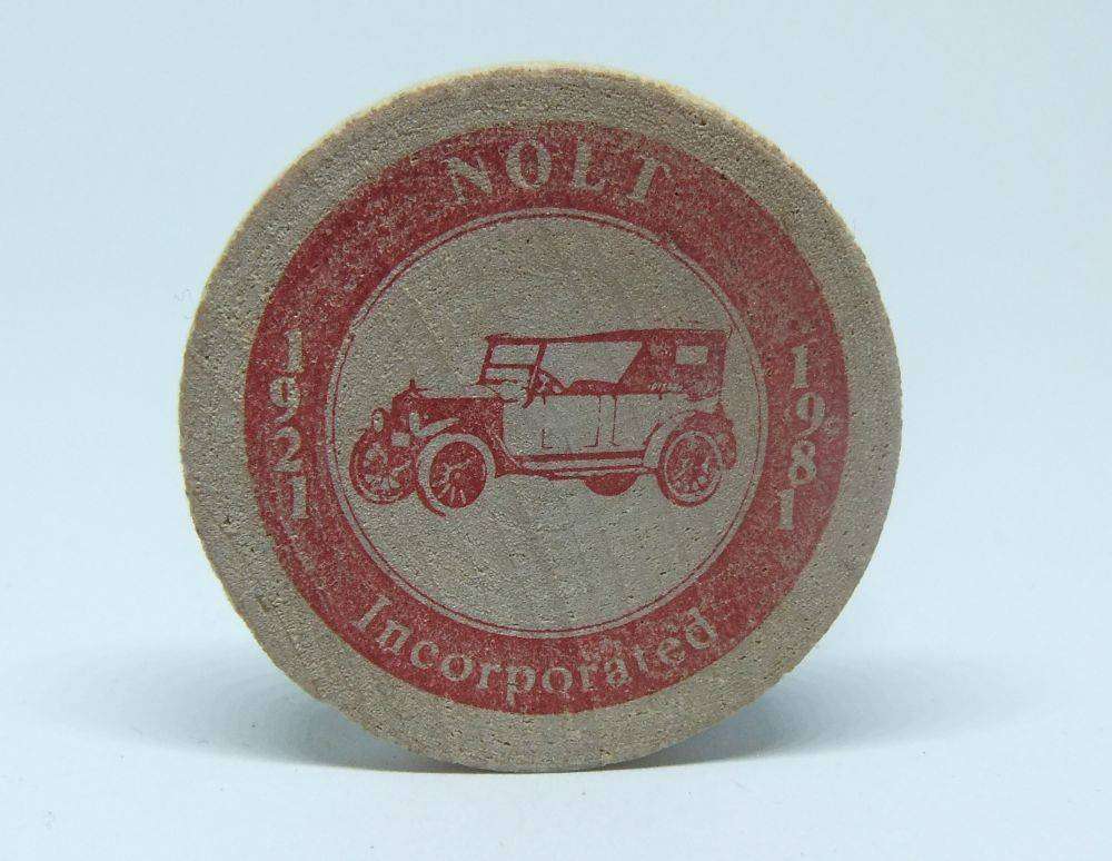 American wooden nickel token -