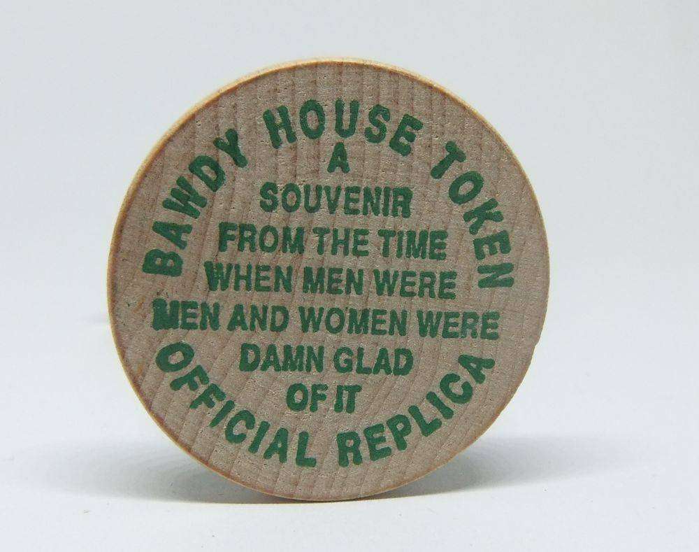 American wooden nickel token -