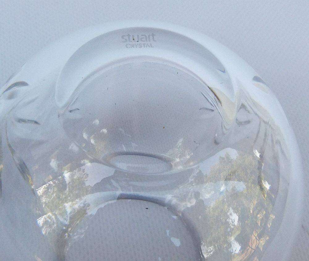 A beautiful vintage Stuart crystal trinket bowl or posy vase in excellent condition