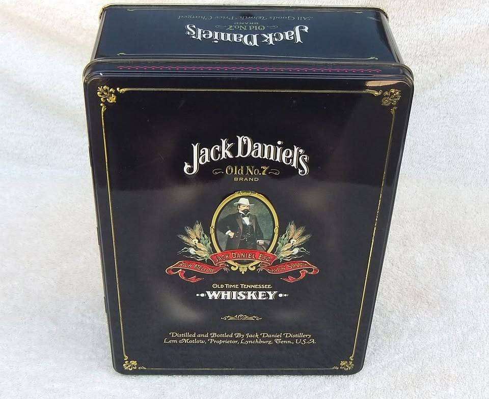 A limited edition Jack Daniels tin canister