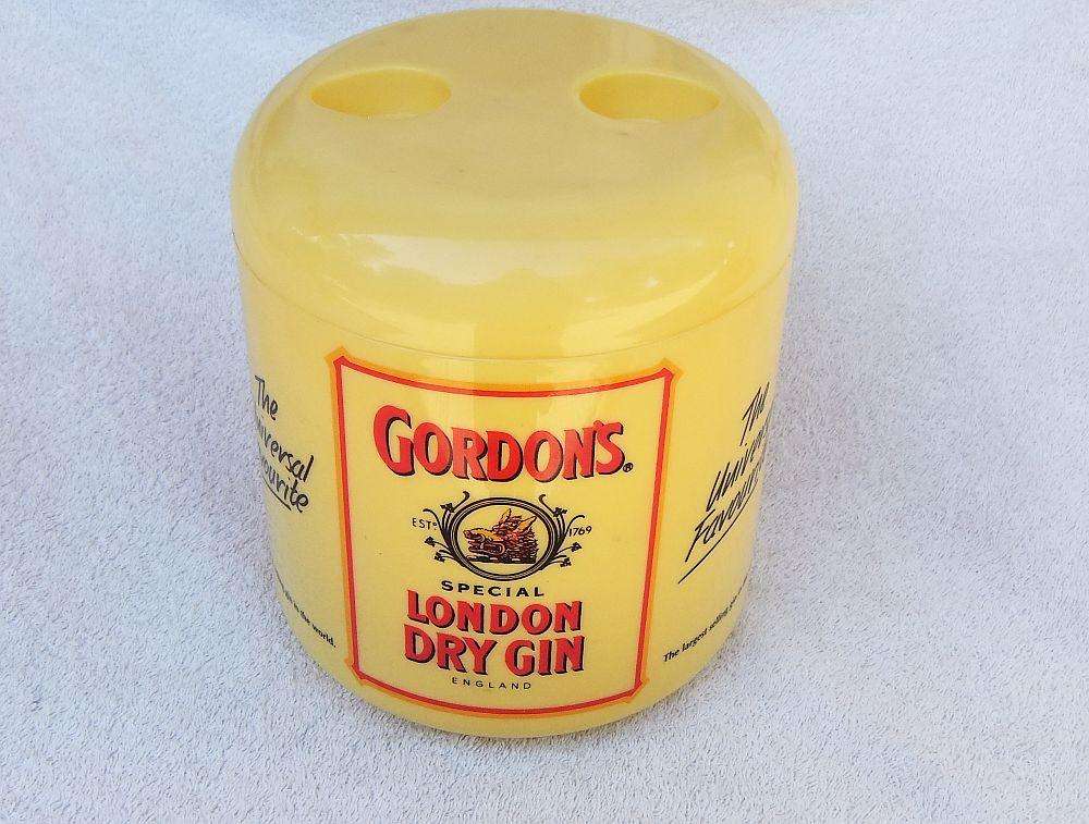 A vintage Gordon`s Gin advertising ice bucket