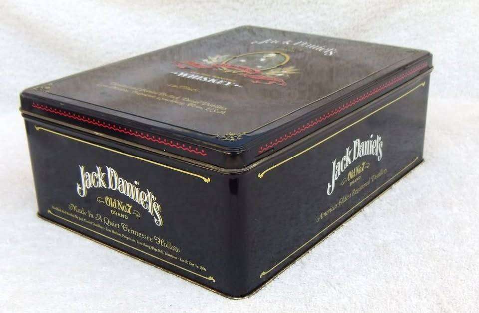 A limited edition Jack Daniels tin canister