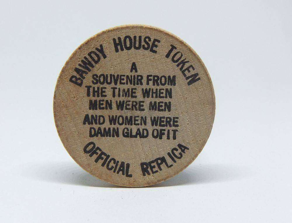 American wooden nickel token -