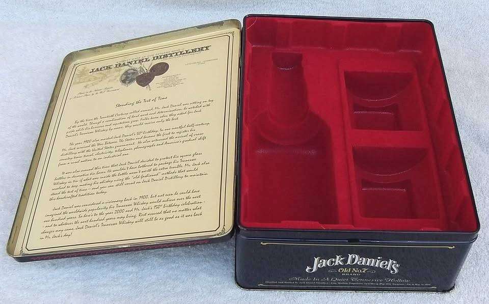 A limited edition Jack Daniels tin canister