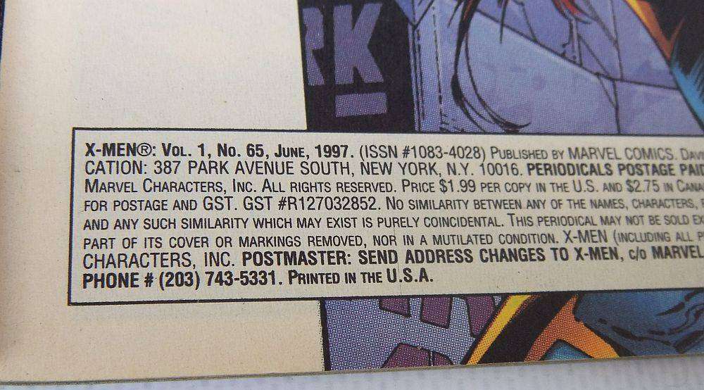 June 1997 - Marvel Comics - X-MEN Volume 1 No 65