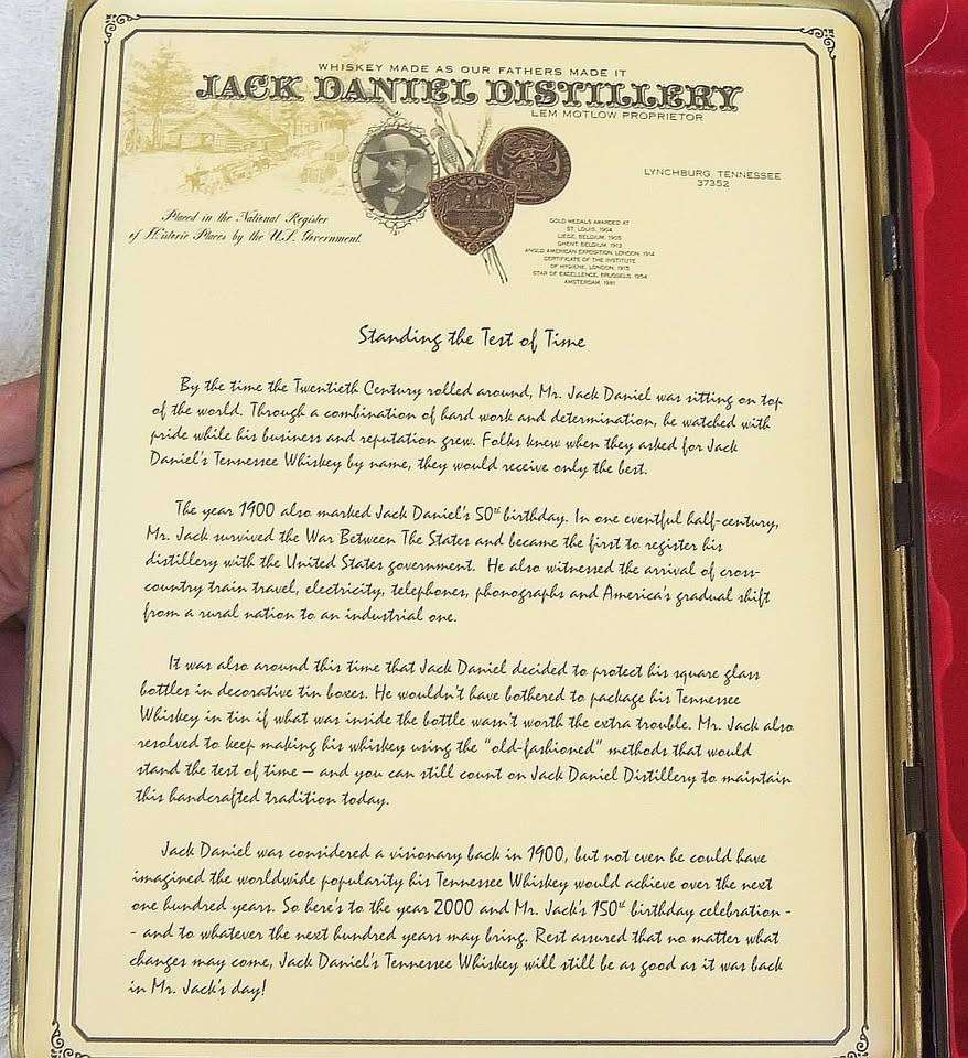 A limited edition Jack Daniels tin canister