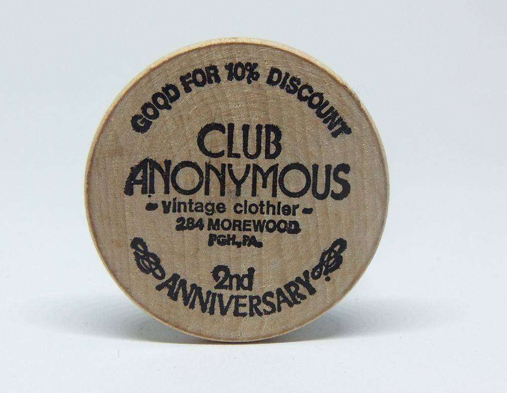 American wooden nickel token -