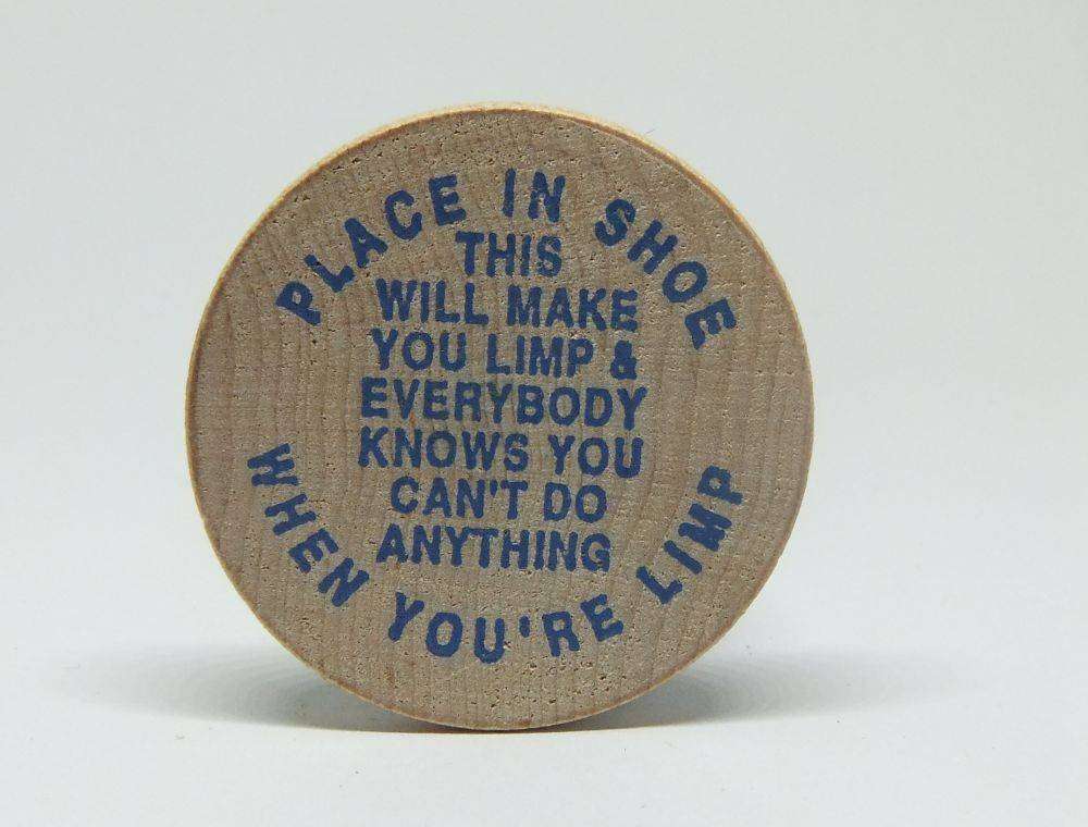 American wooden nickel token -