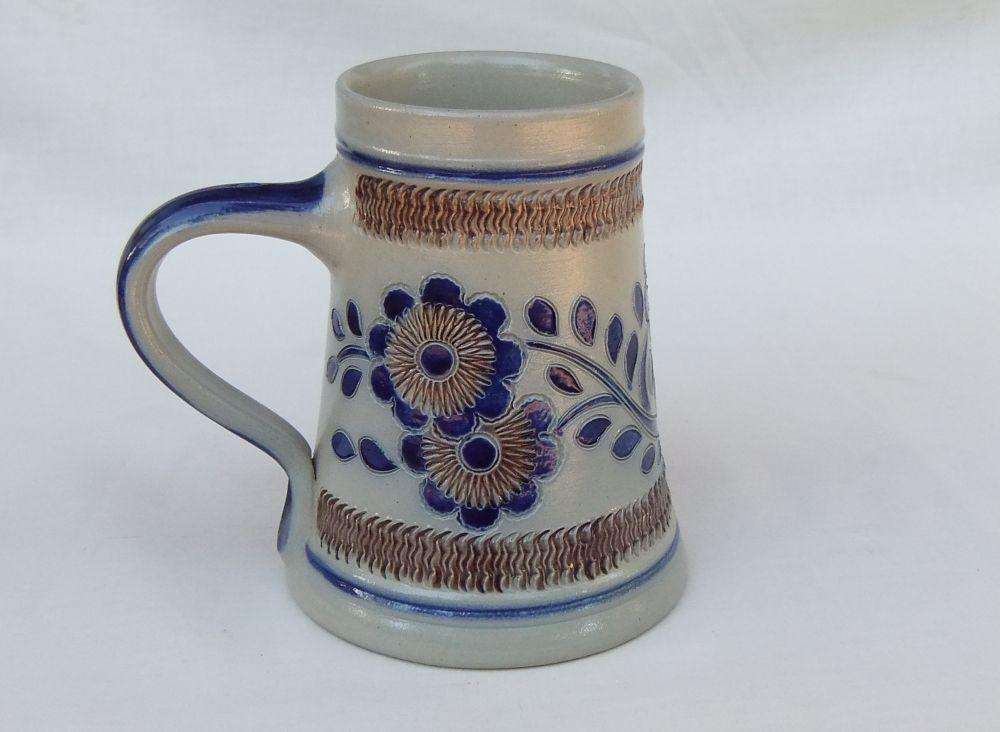 A vintage hand painted bar jug made by Goebel Germany