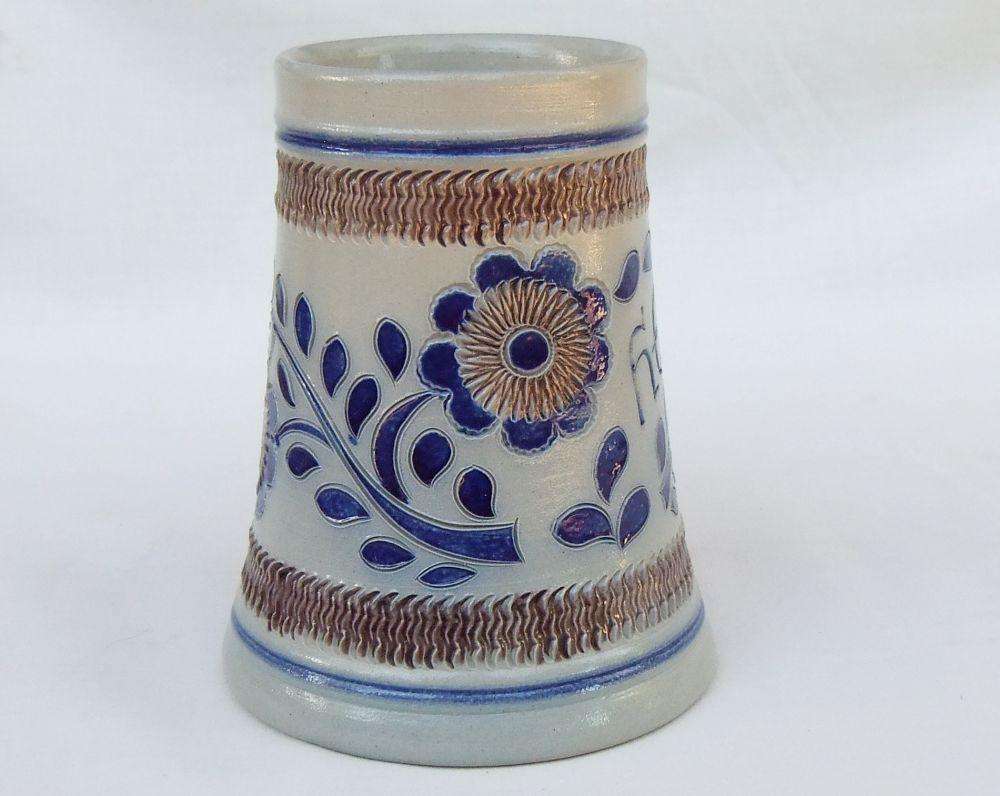 A vintage hand painted bar jug made by Goebel Germany