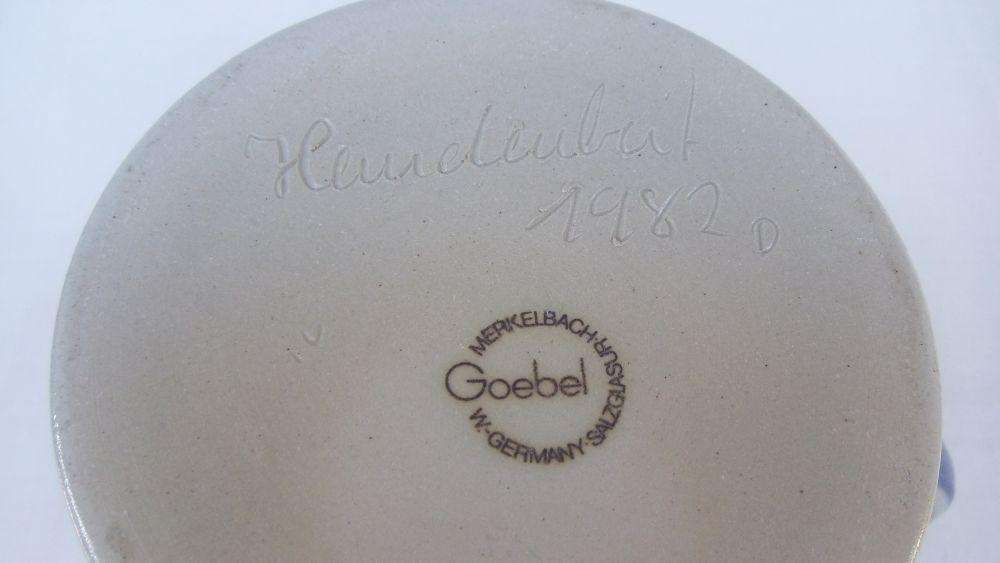 A vintage hand painted bar jug made by Goebel Germany
