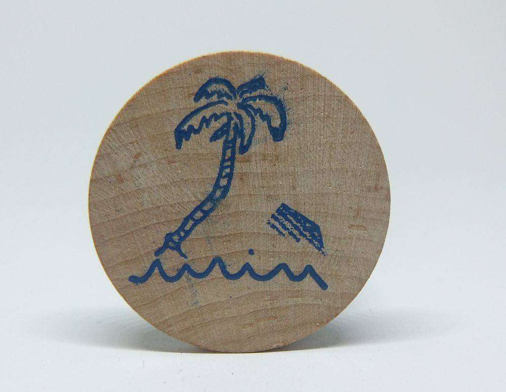 American wooden nickel token -