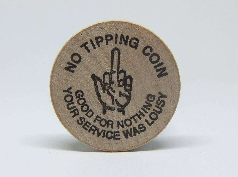 American wooden nickel token -