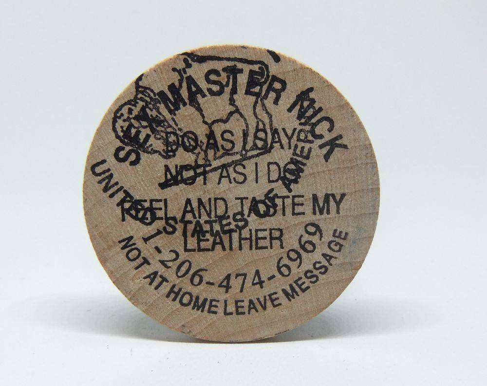 American wooden nickel token -