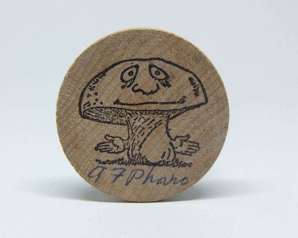 American wooden nickel token -