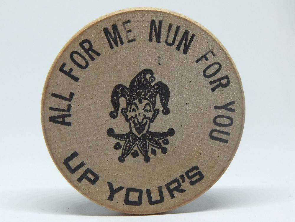 American wooden nickel token -