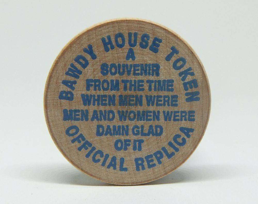 American wooden nickel token -