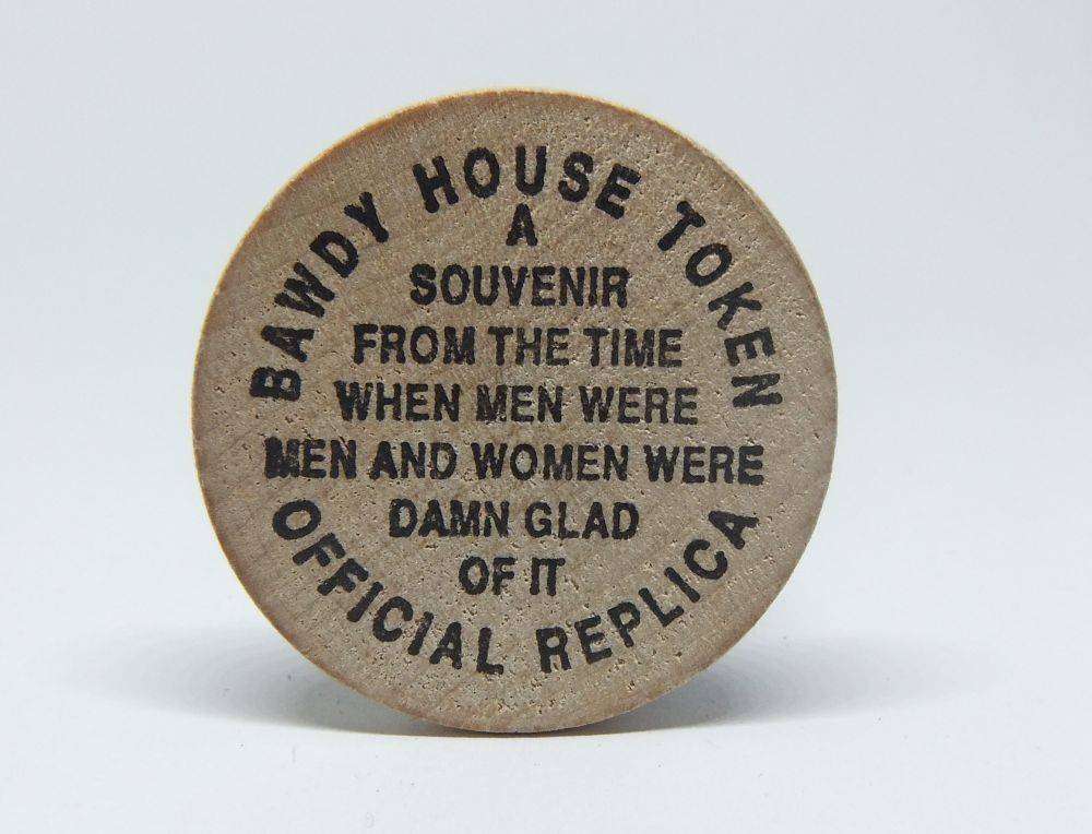 American wooden nickel token -