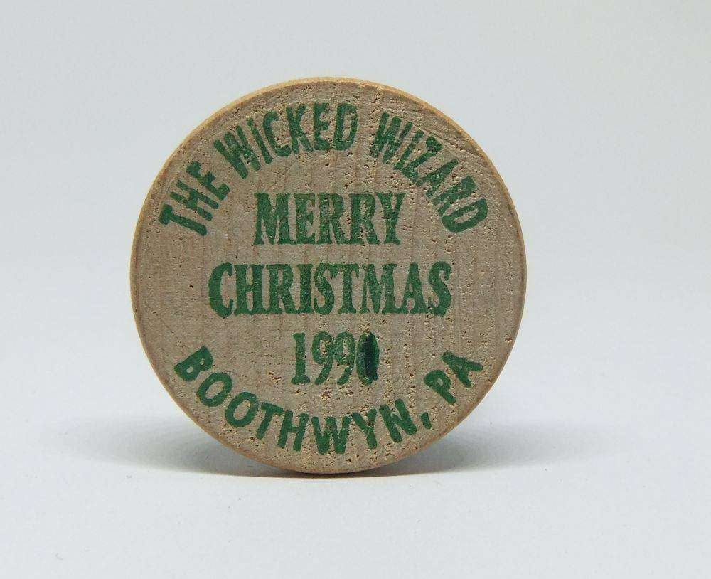 American wooden nickel token -