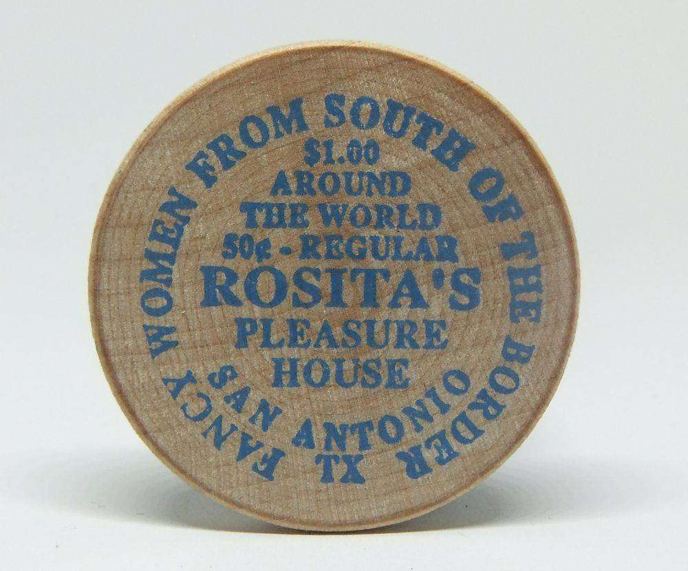 American wooden nickel token -