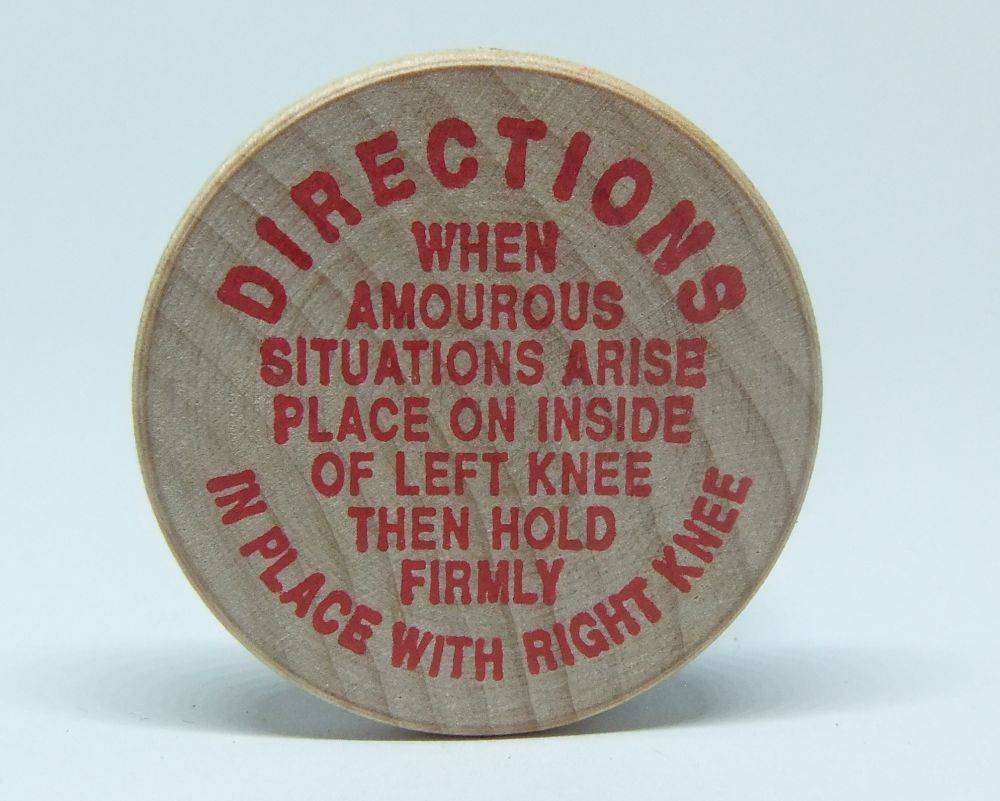 American wooden nickel token -