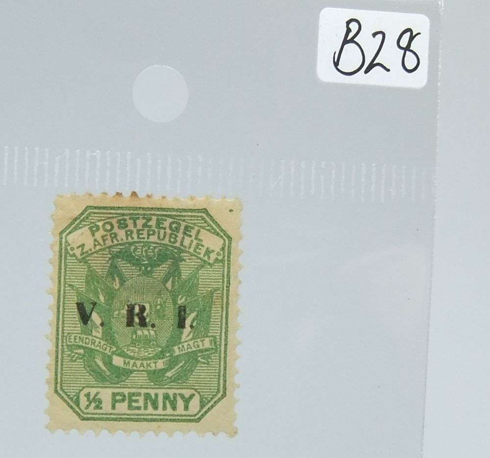 UNDER R100 -Antique / Vintage postage stamp - ZAR half penny
