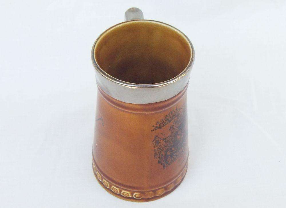 A vintage jug with Coaching Days theme made by Lord Nelson pottery England