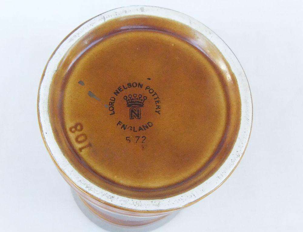 A vintage jug with Coaching Days theme made by Lord Nelson pottery England