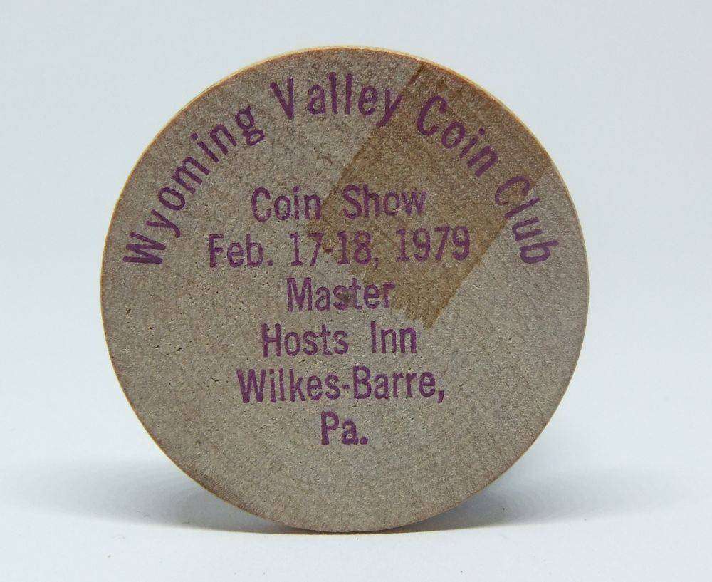 American wooden nickel token -