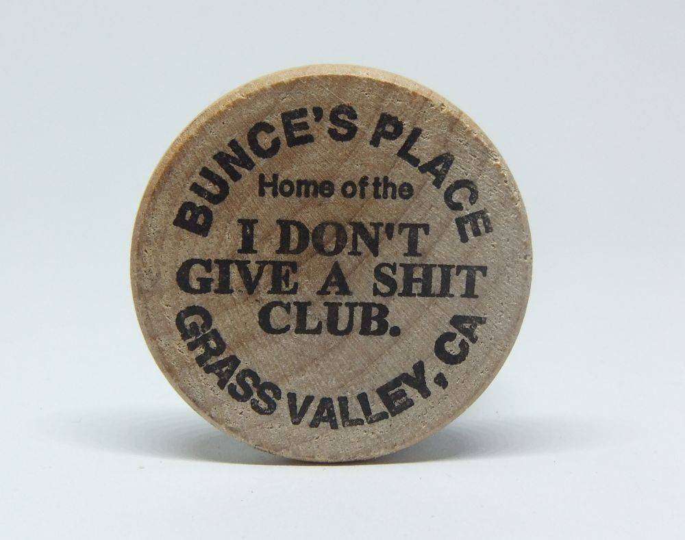 American wooden nickel token -