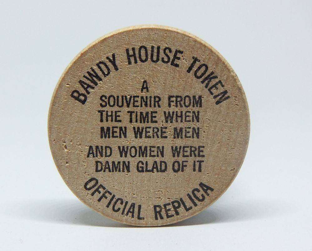 American wooden nickel token -