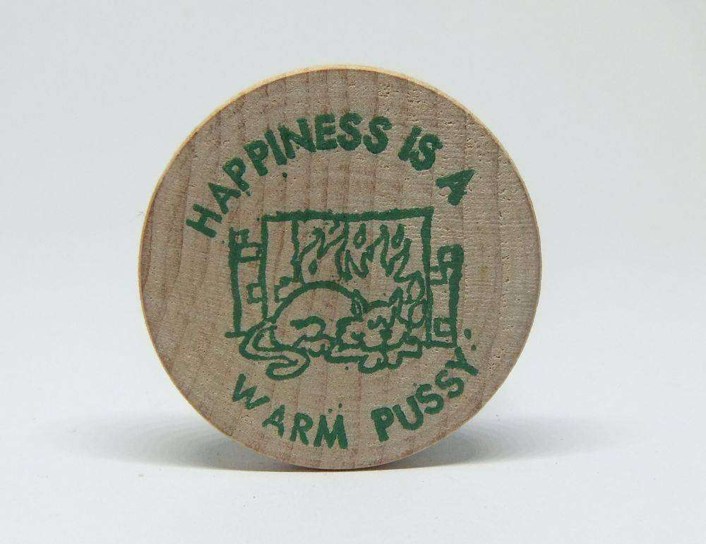 American wooden nickel token -