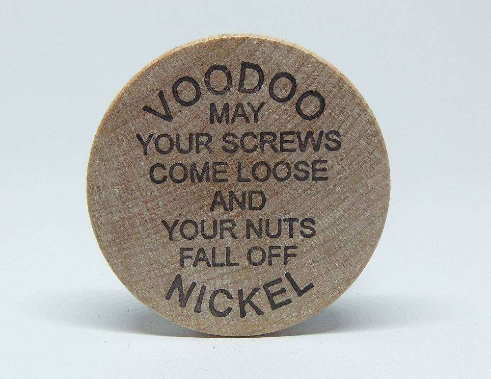 American wooden nickel token -