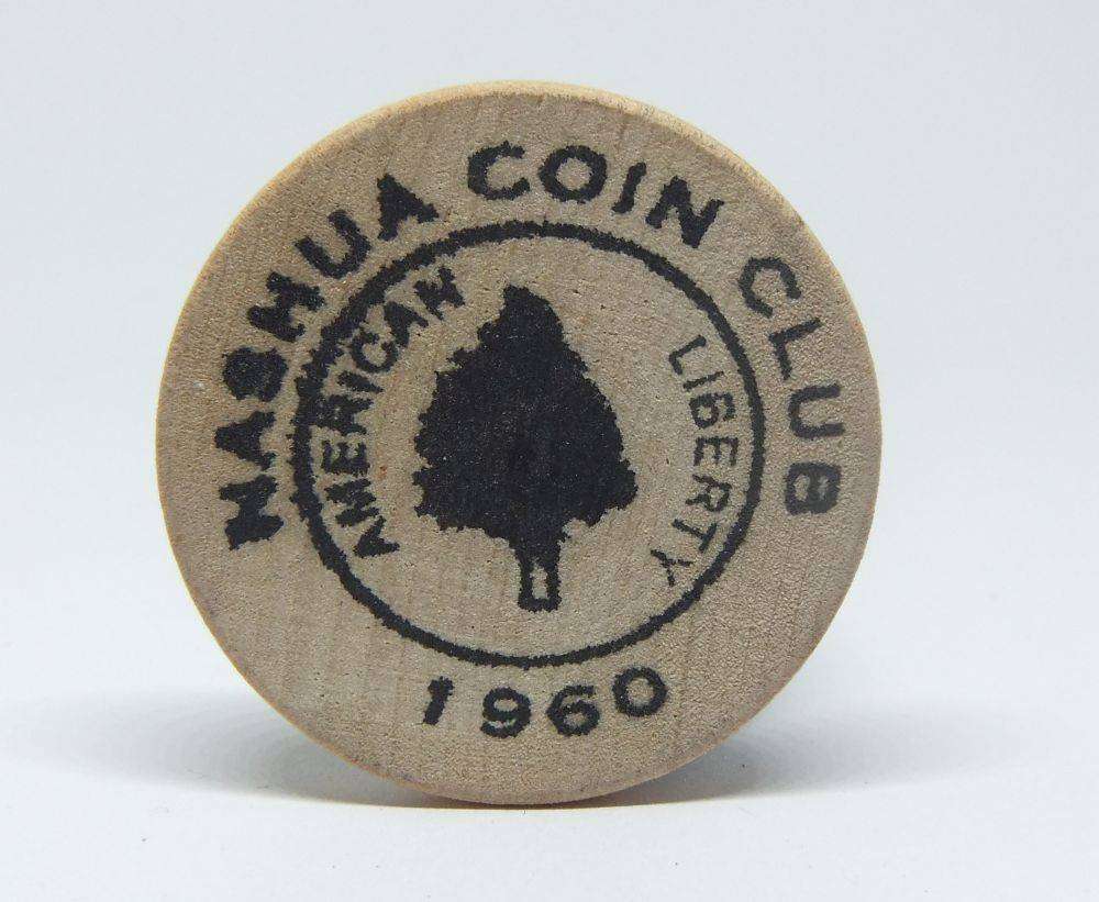 American wooden nickel token -