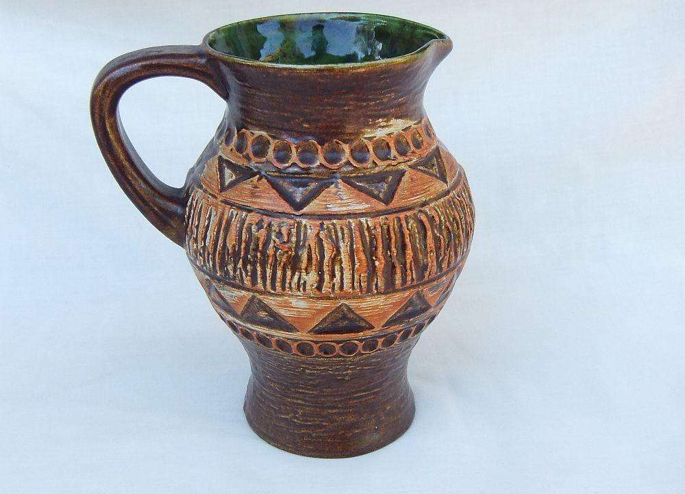 A high value vintage mid-century jug by Bay pottery made in West-Germany