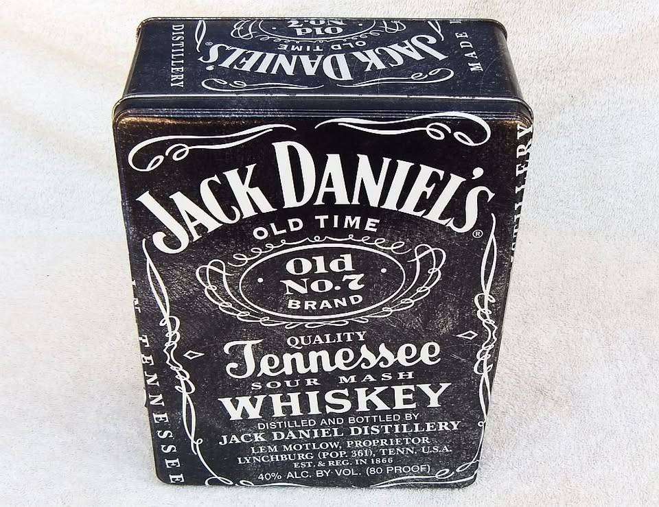 A limited edition Jack Daniels tin canister