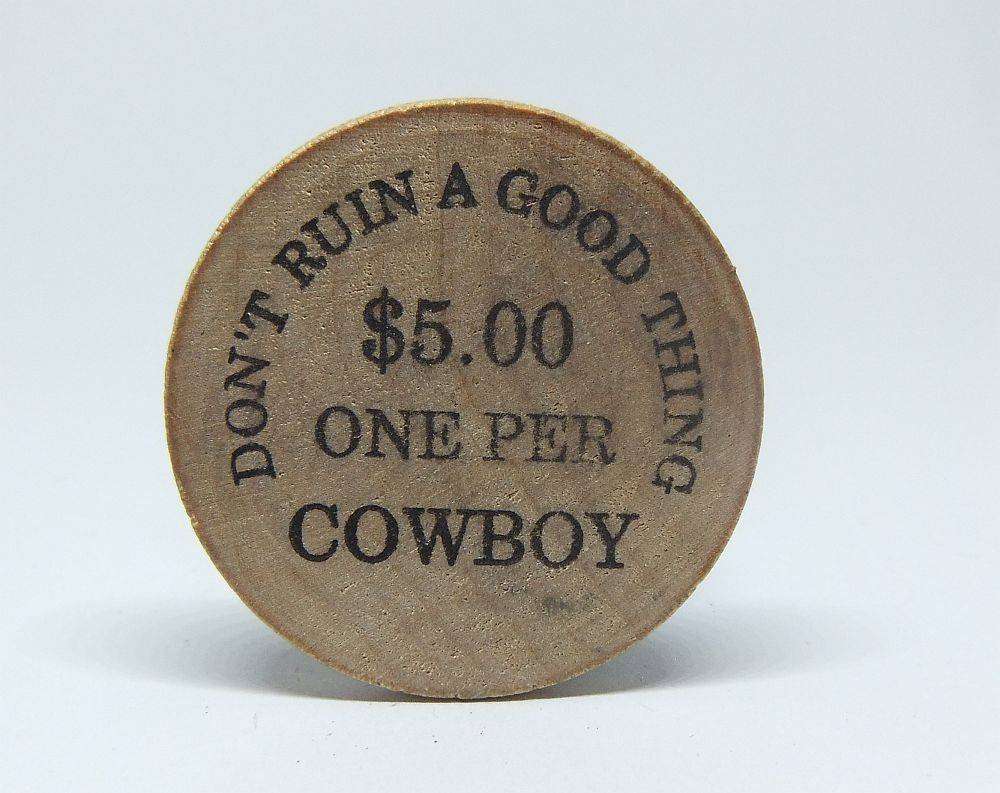 American wooden nickel token -