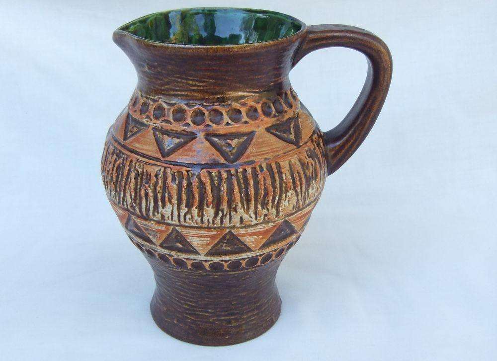 A high value vintage mid-century jug by Bay pottery made in West-Germany