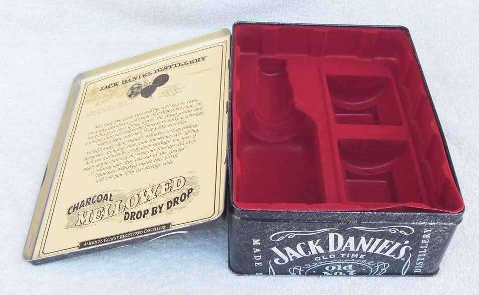 A limited edition Jack Daniels tin canister